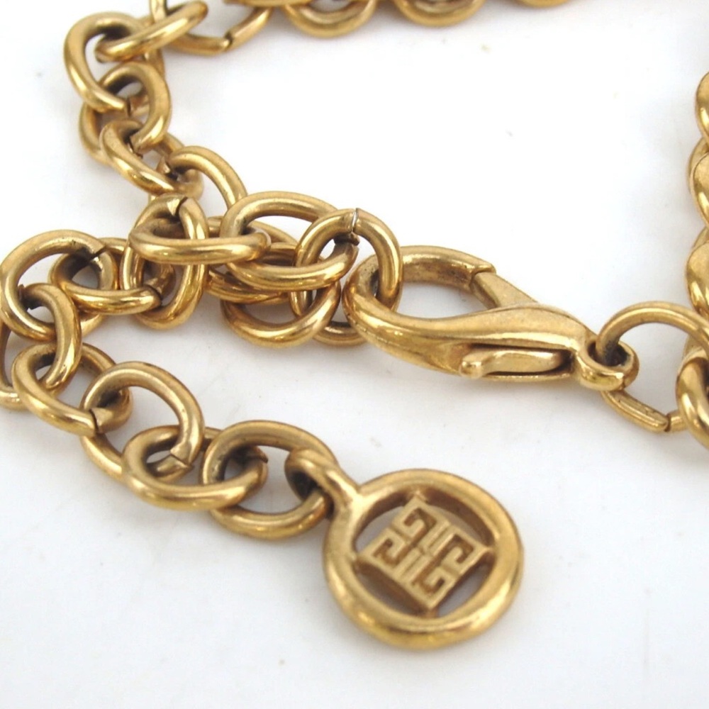 Authentic Givenchy Rhinestone Chunk Necklace 33.5… - image 6